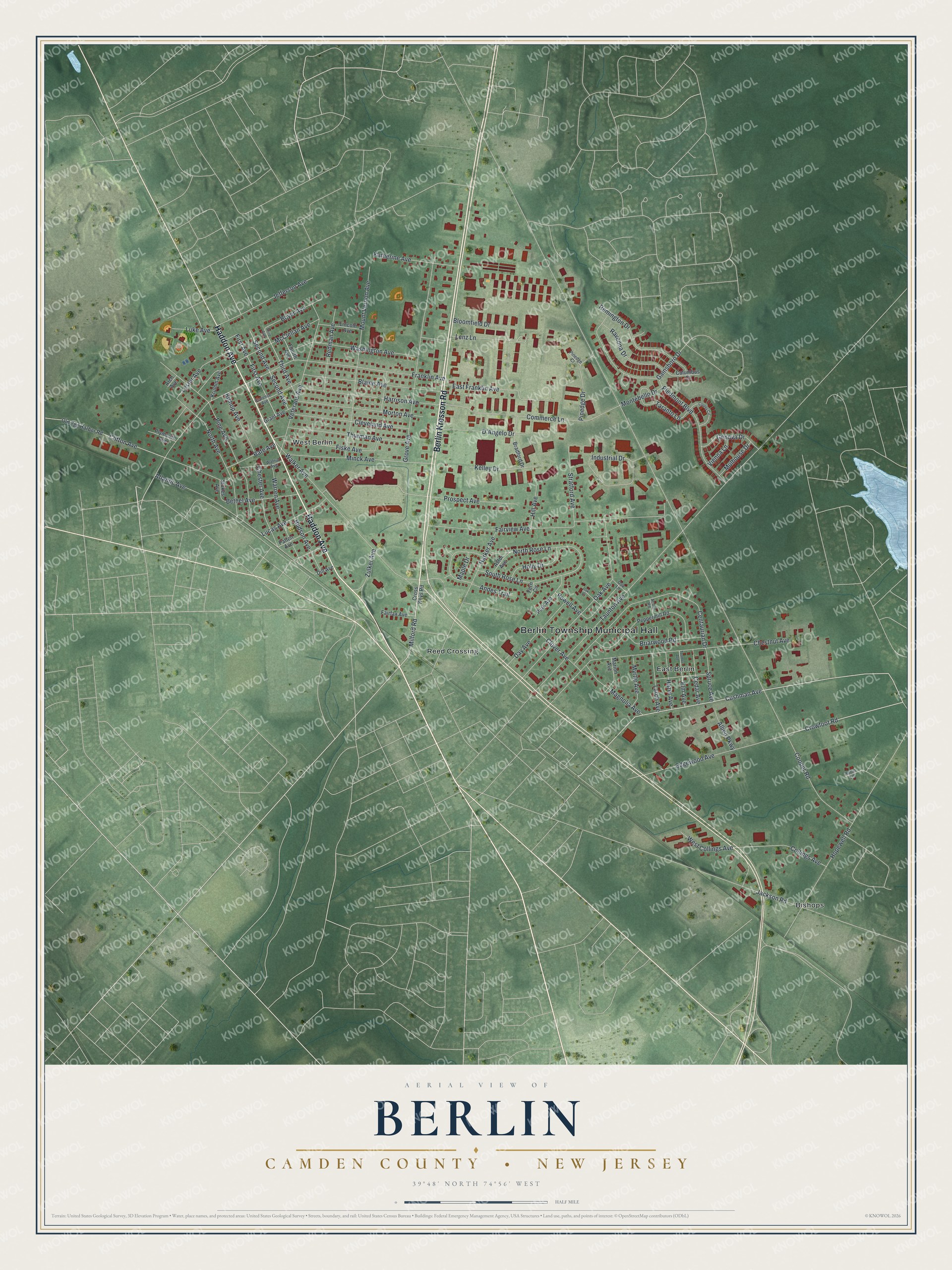 Watermarked full-map preview of Berlin, New Jersey