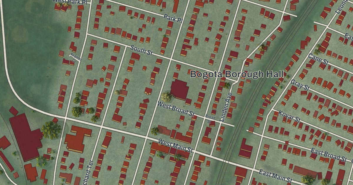 Map of Bogota, New Jersey
