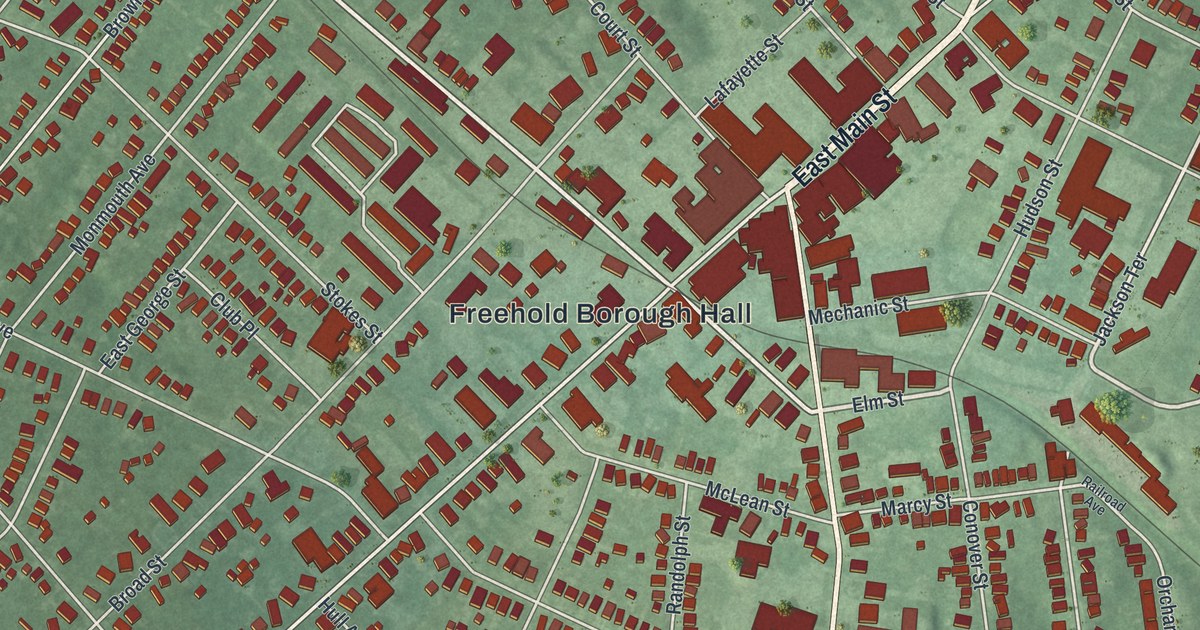 Map of the Borough of Freehold, Monmouth County, New Jersey
