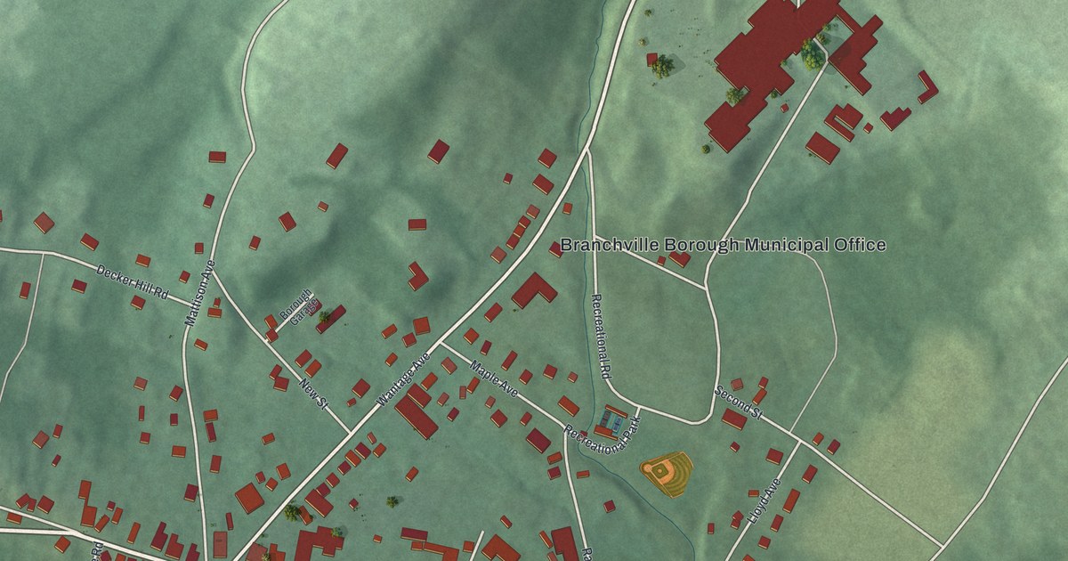 Map of Branchville, New Jersey
