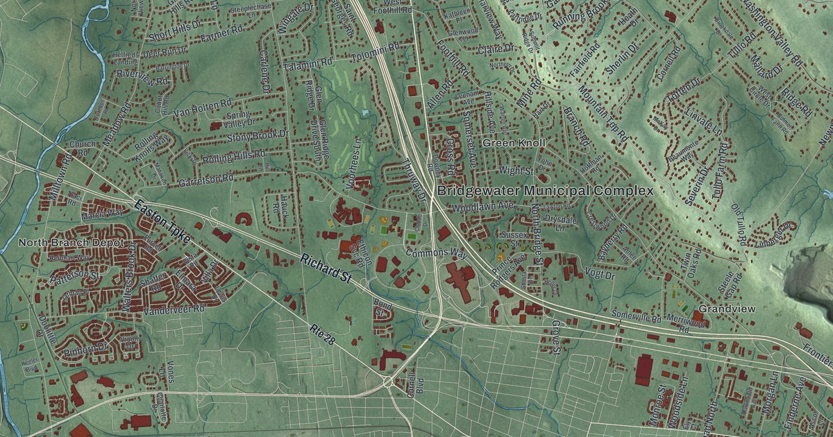 Map of Bridgewater, New Jersey