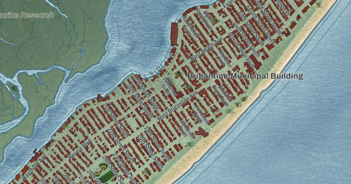 Map of Brigantine, New Jersey