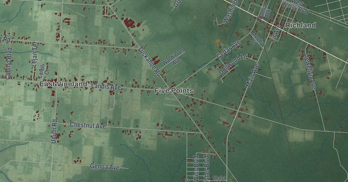 Map of Buena Vista, New Jersey