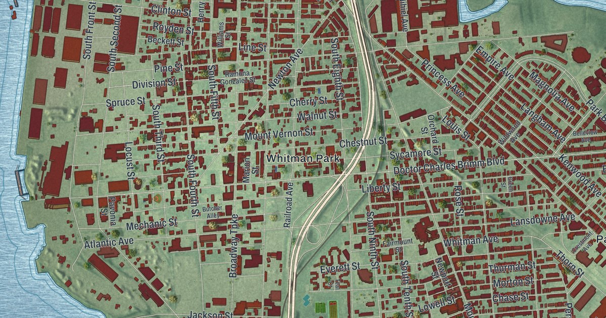 Map of Camden, New Jersey
