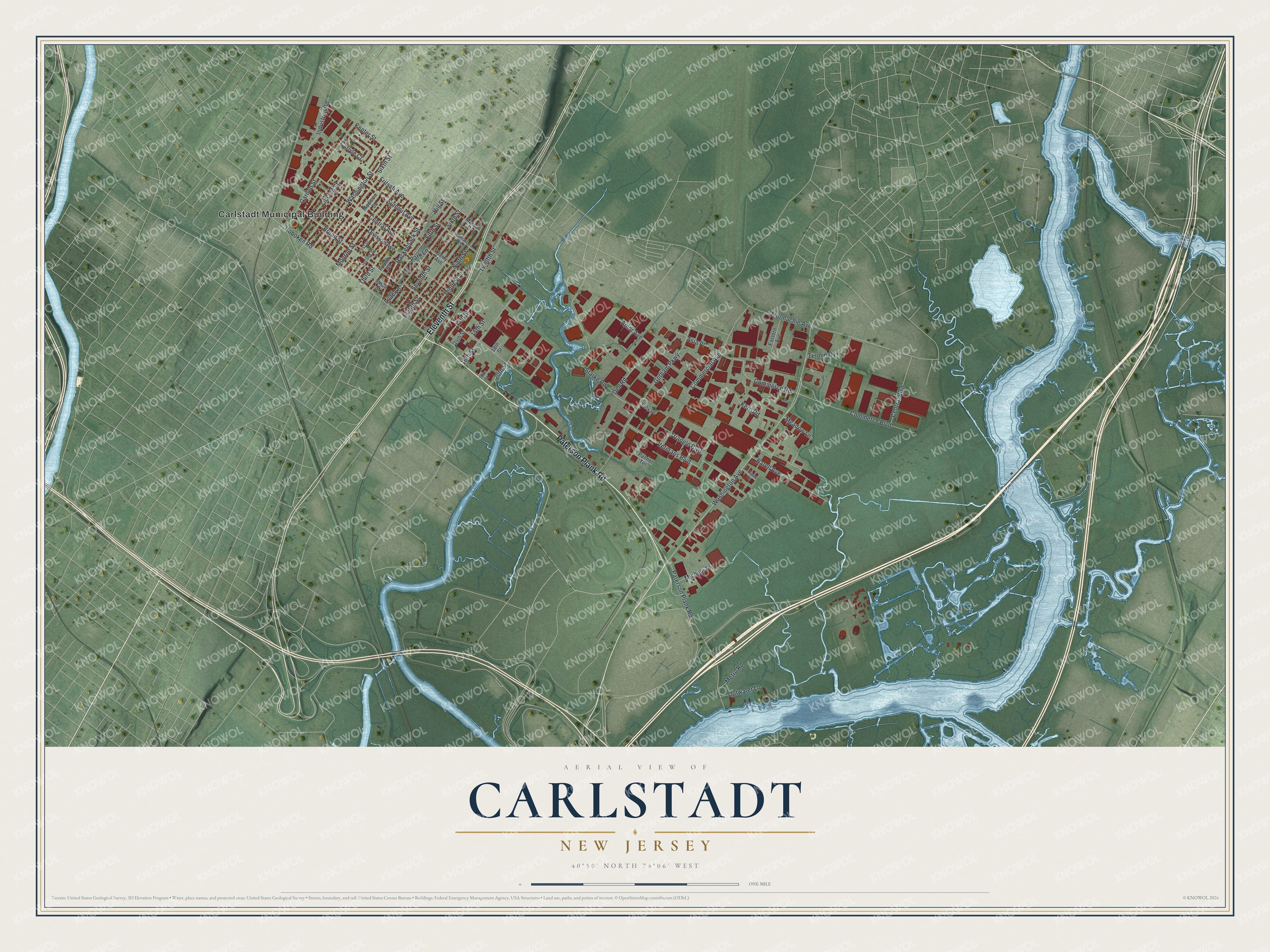 Watermarked full-map preview of Carlstadt, New Jersey