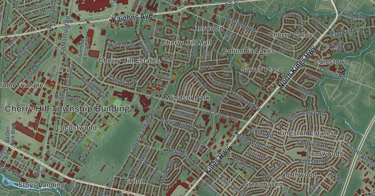 Map of Cherry Hill, New Jersey