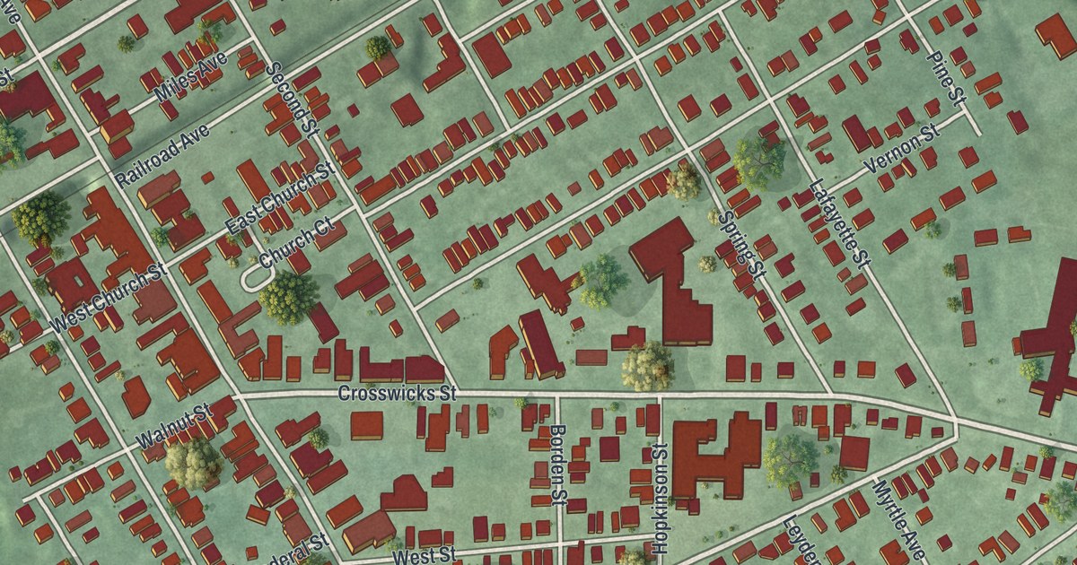 Map of the City of Bordentown, Burlington County, New Jersey