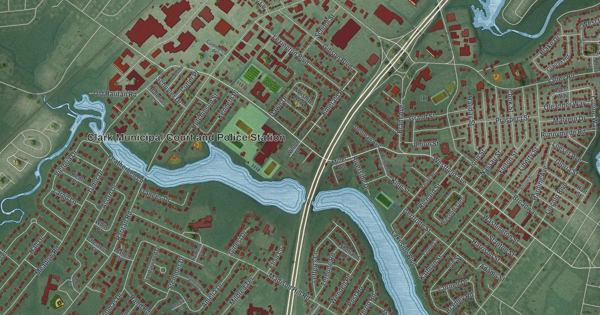 Map of Clark, New Jersey