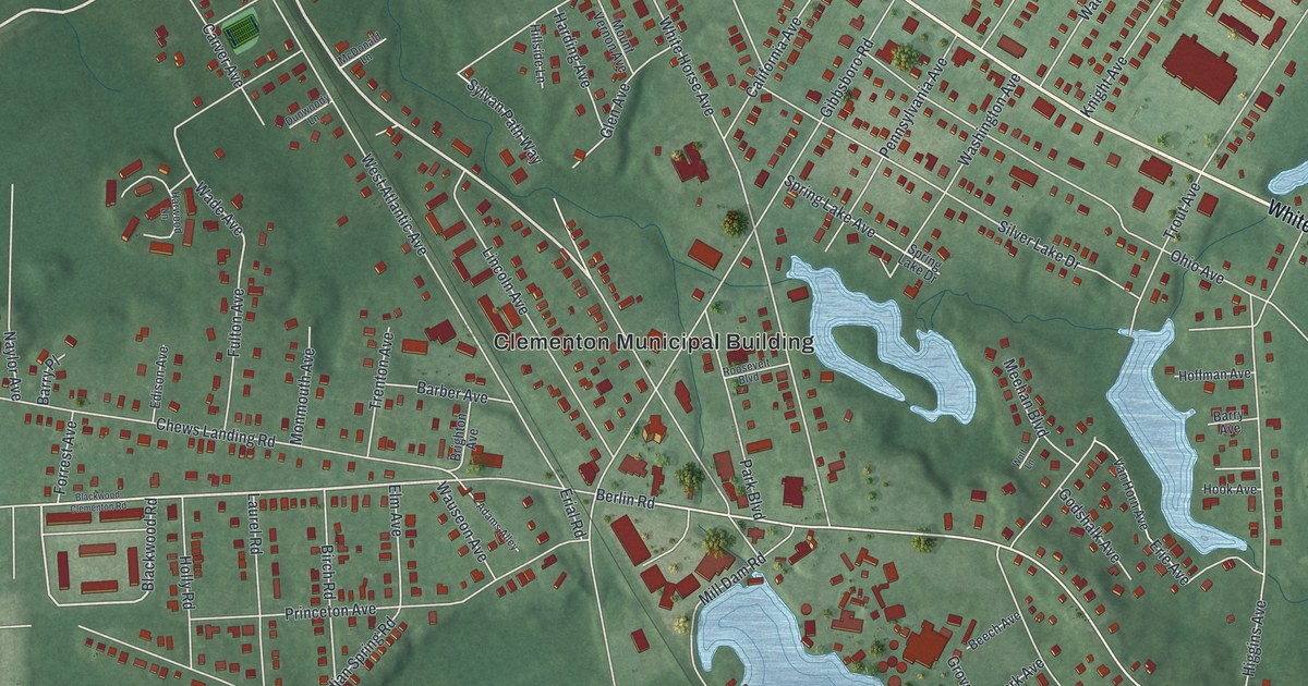 Map of Clementon, New Jersey