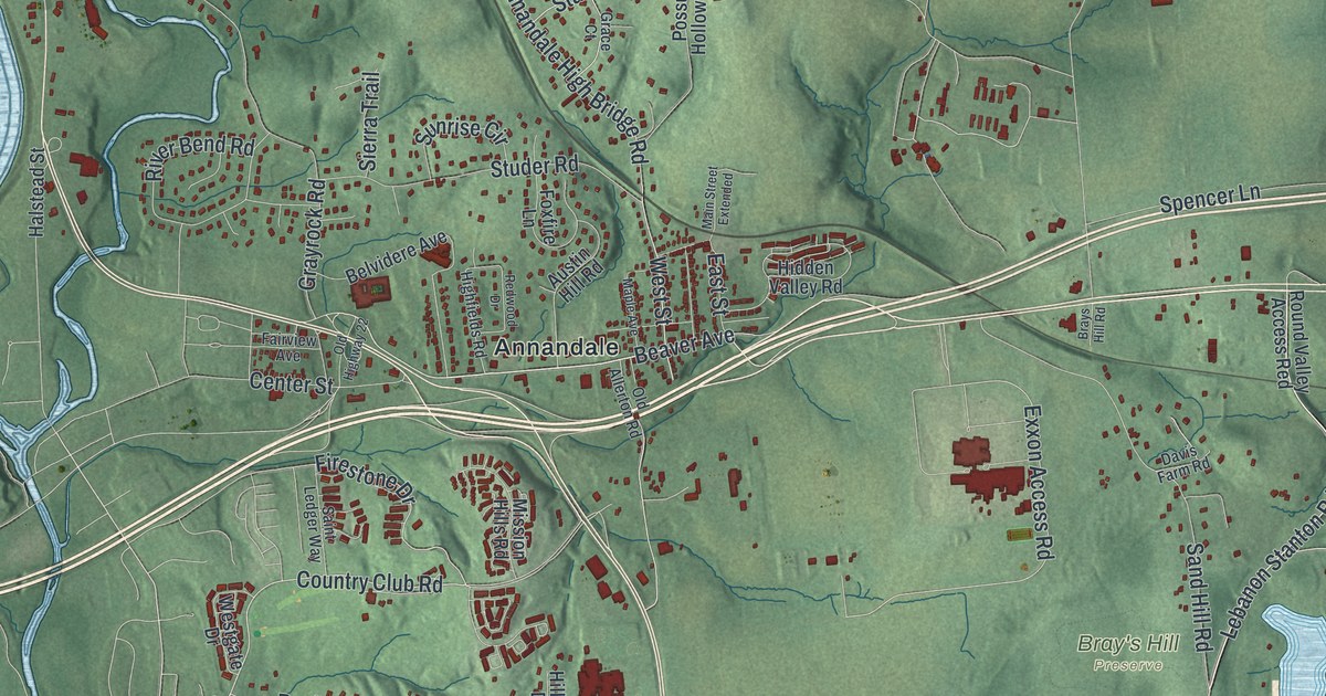 Map of Clinton, Hunterdon County, New Jersey