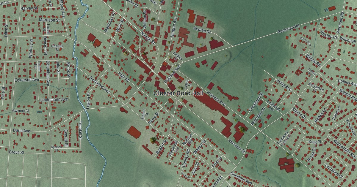 Map of Closter, New Jersey