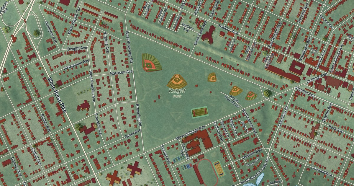 Map of Collingswood, New Jersey