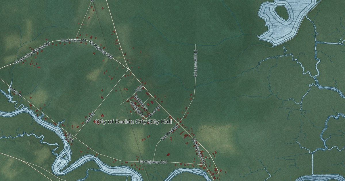 Map of Corbin City, New Jersey