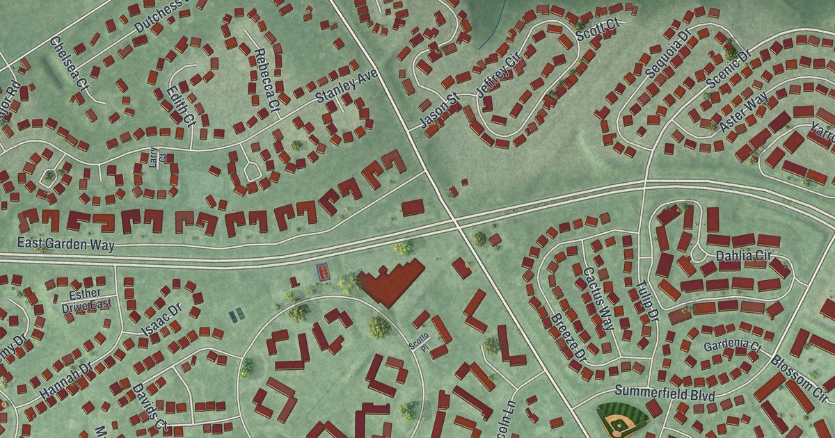 Map of Dayton, New Jersey