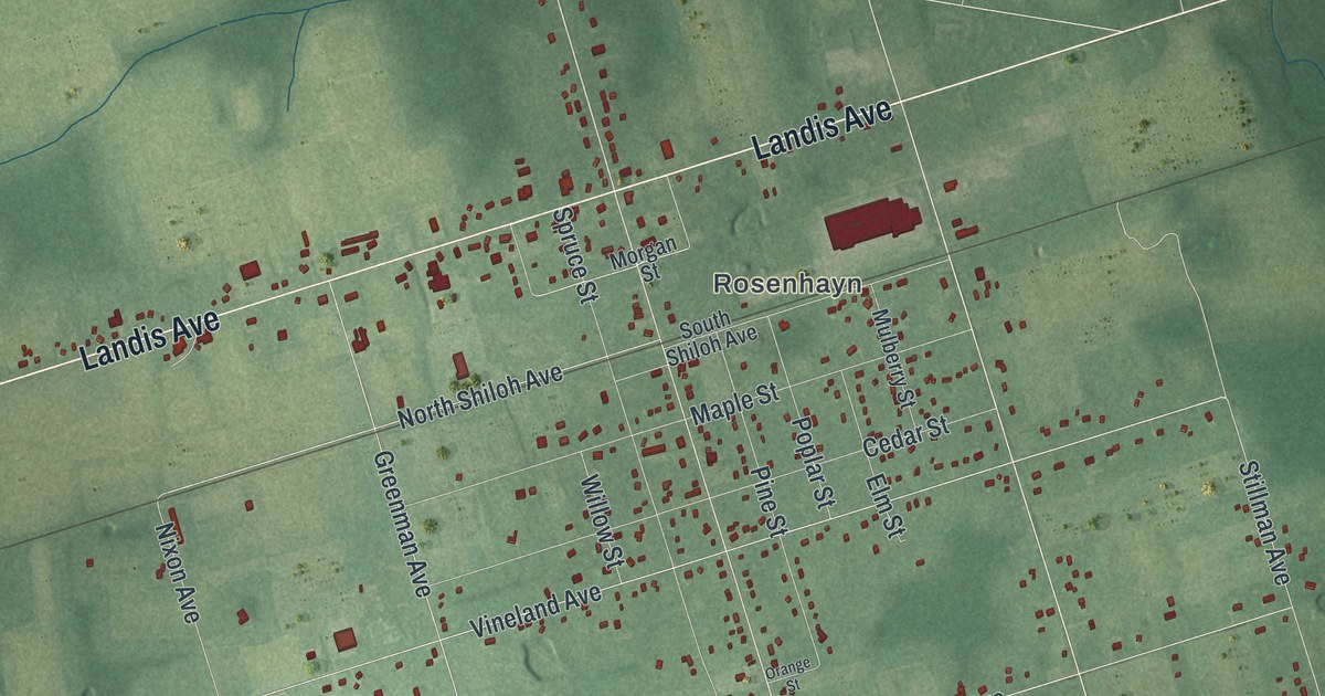 Map of Deerfield, New Jersey
