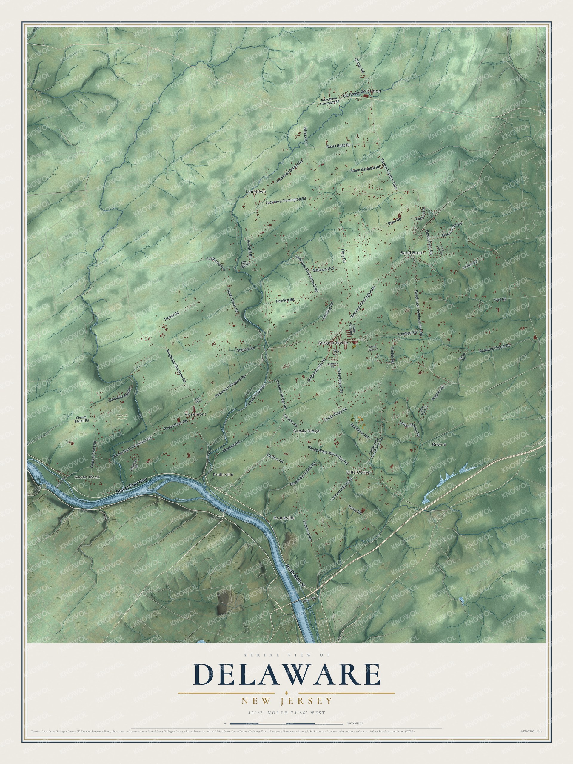 Watermarked full-map preview of Delaware, New Jersey