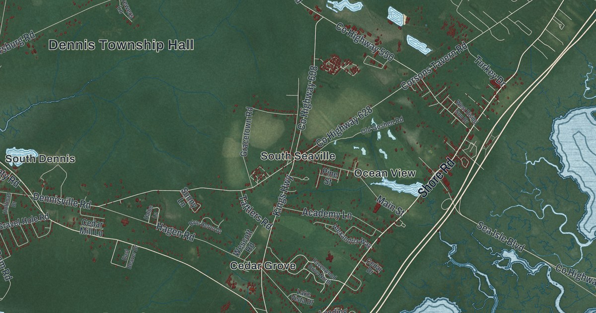 Map of Dennis, New Jersey