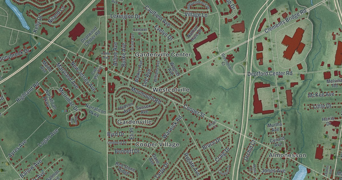 Map of Deptford, New Jersey