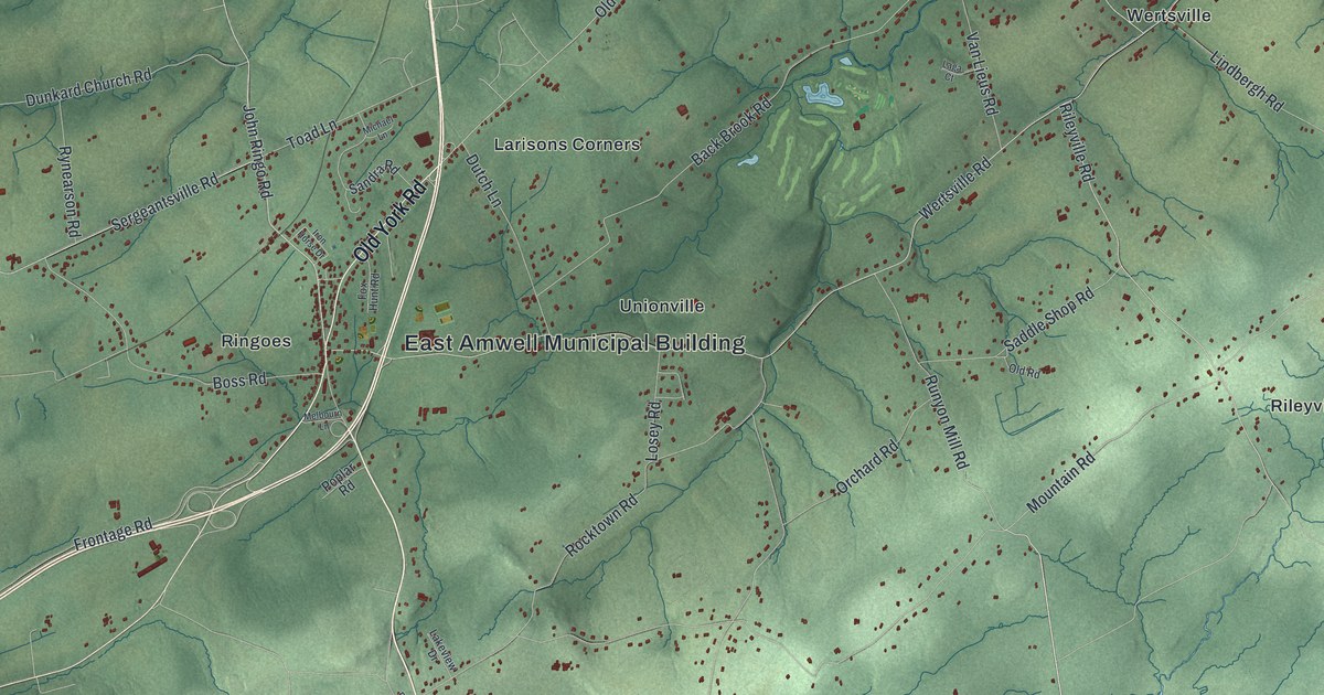Map of East Amwell, New Jersey