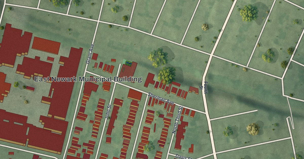 Map of East Newark, New Jersey