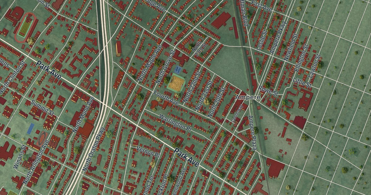 Map of East Orange, New Jersey
