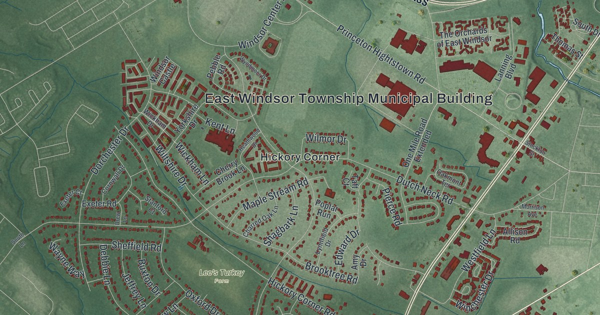 Map of East Windsor, New Jersey