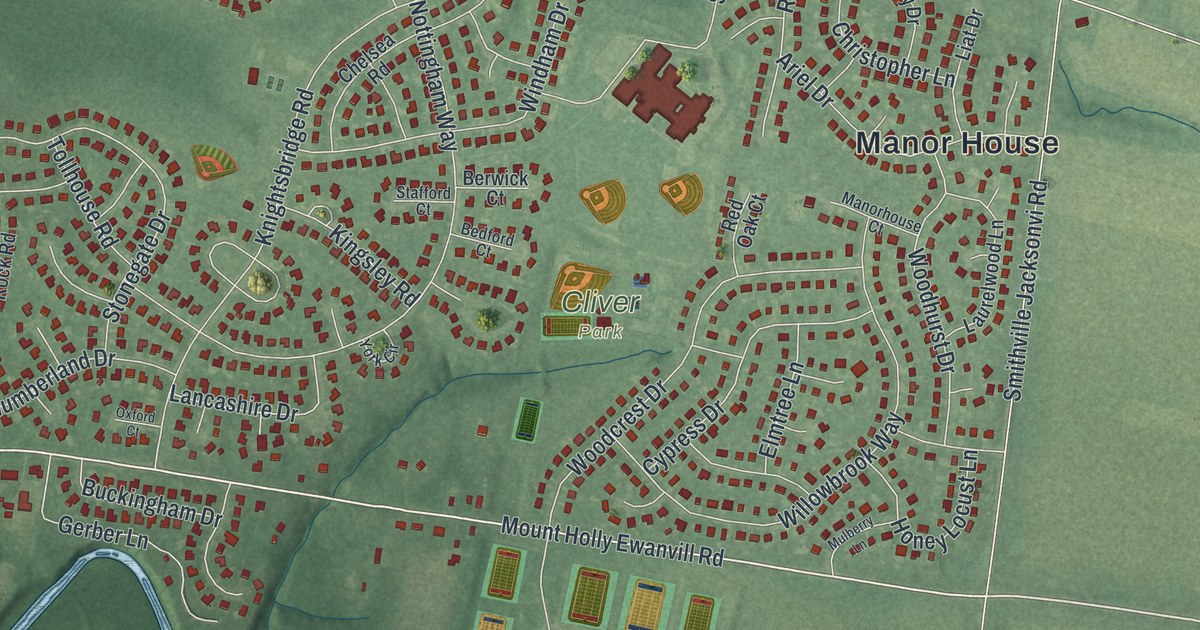 Map of Eastampton, New Jersey