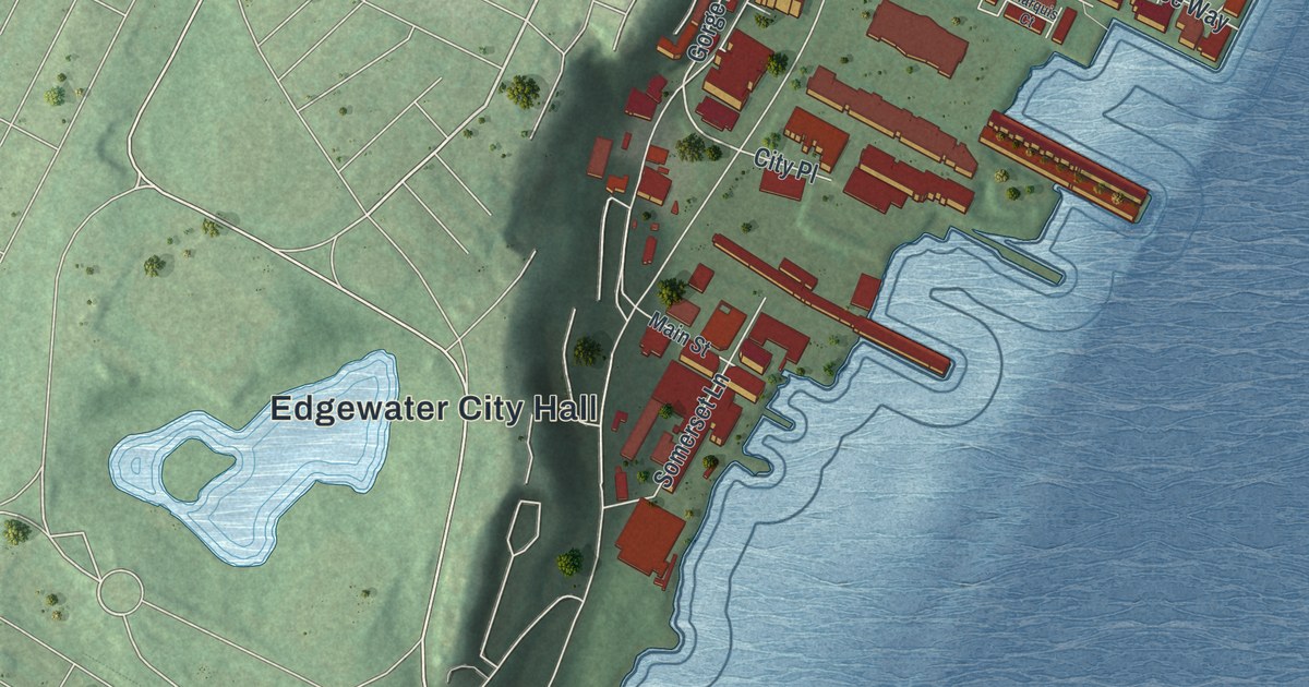 Map of Edgewater, New Jersey