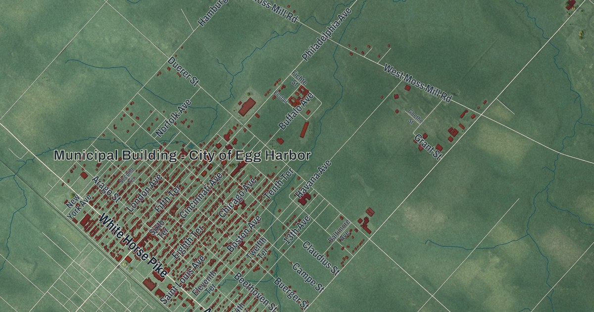 Map of Egg Harbor City, New Jersey