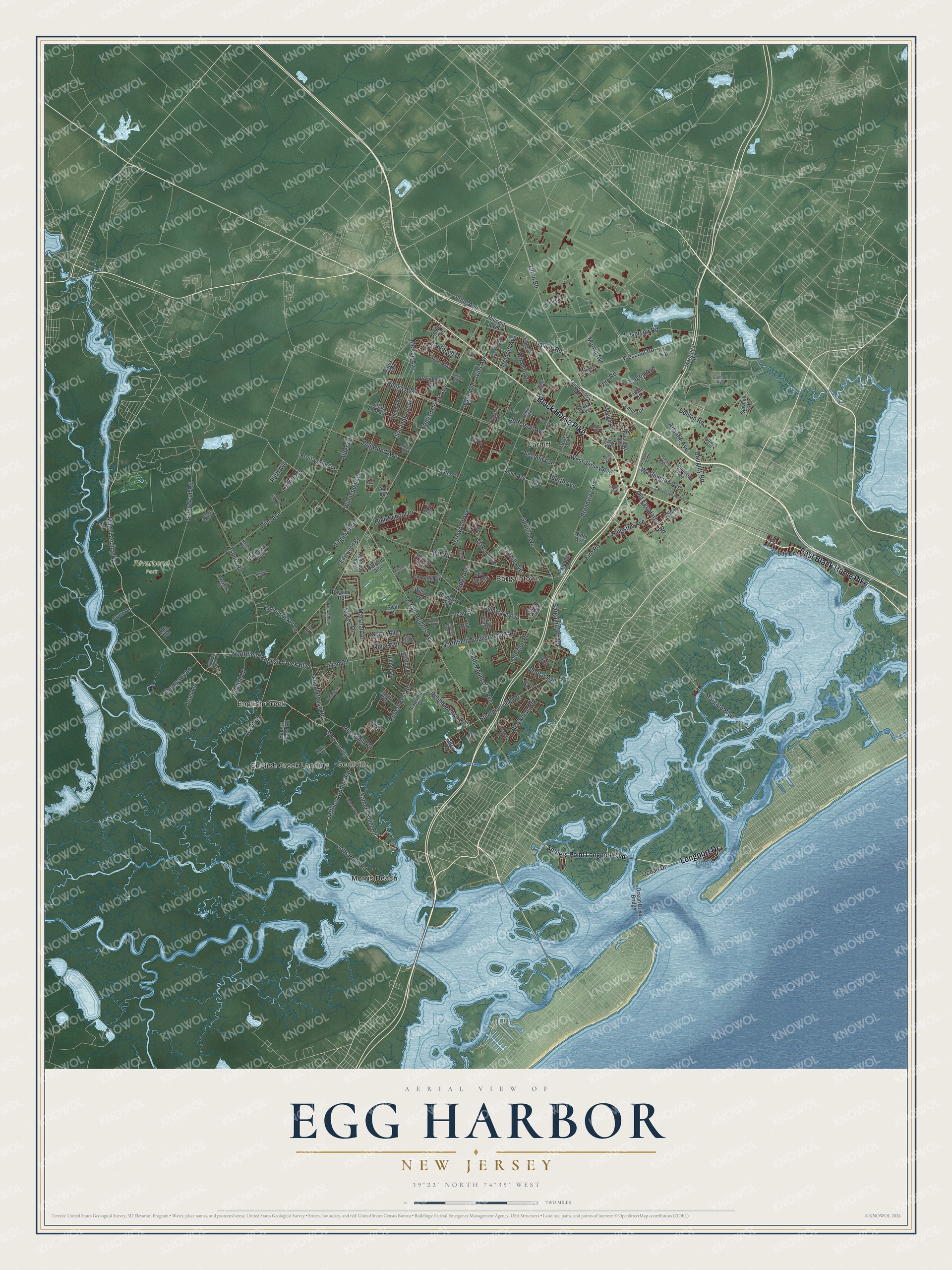 Watermarked full-map preview of Egg Harbor, New Jersey
