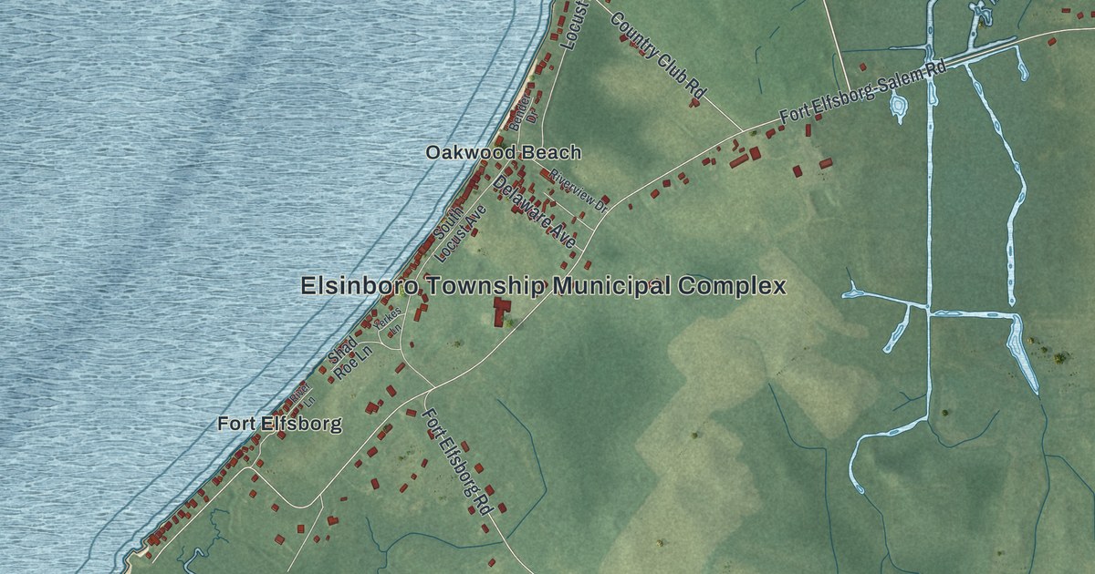 Map of Elsinboro, New Jersey
