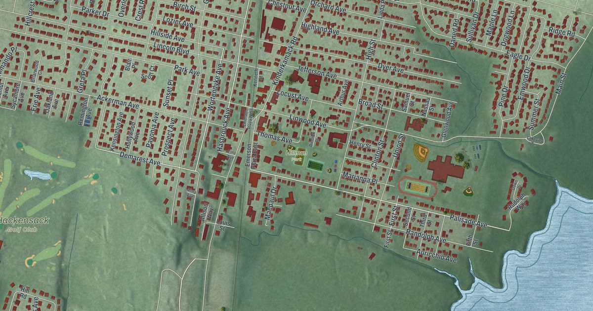 Map of Emerson, New Jersey