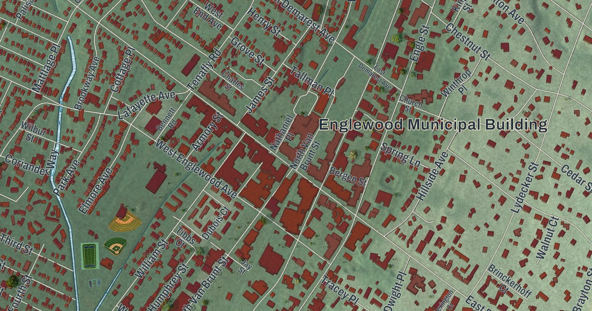 Map of Englewood, New Jersey