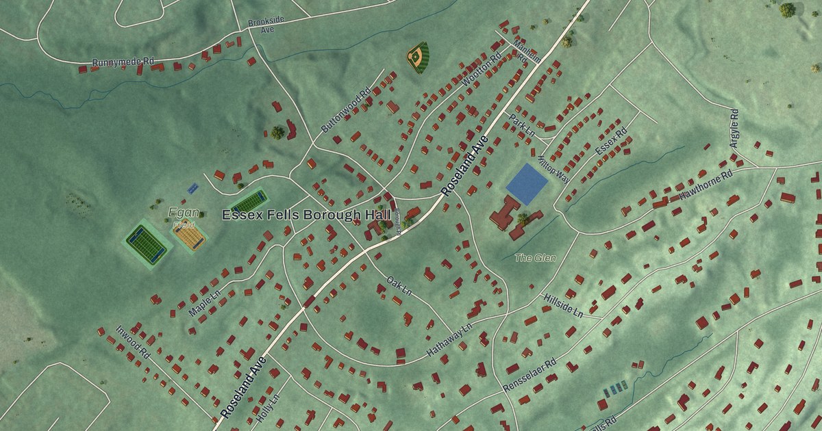 Map of Essex Fells, New Jersey