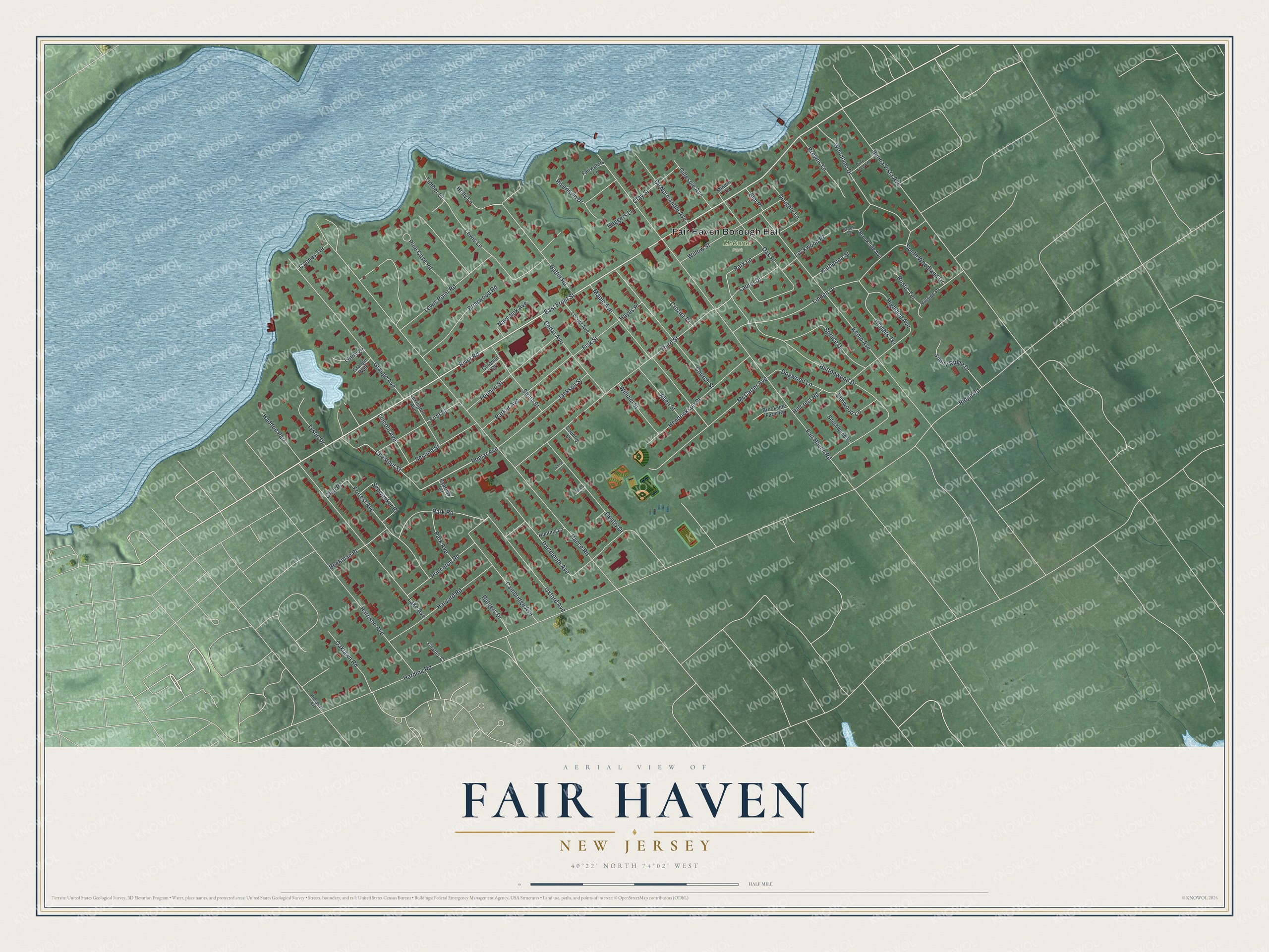Watermarked full-map preview of Fair Haven, New Jersey