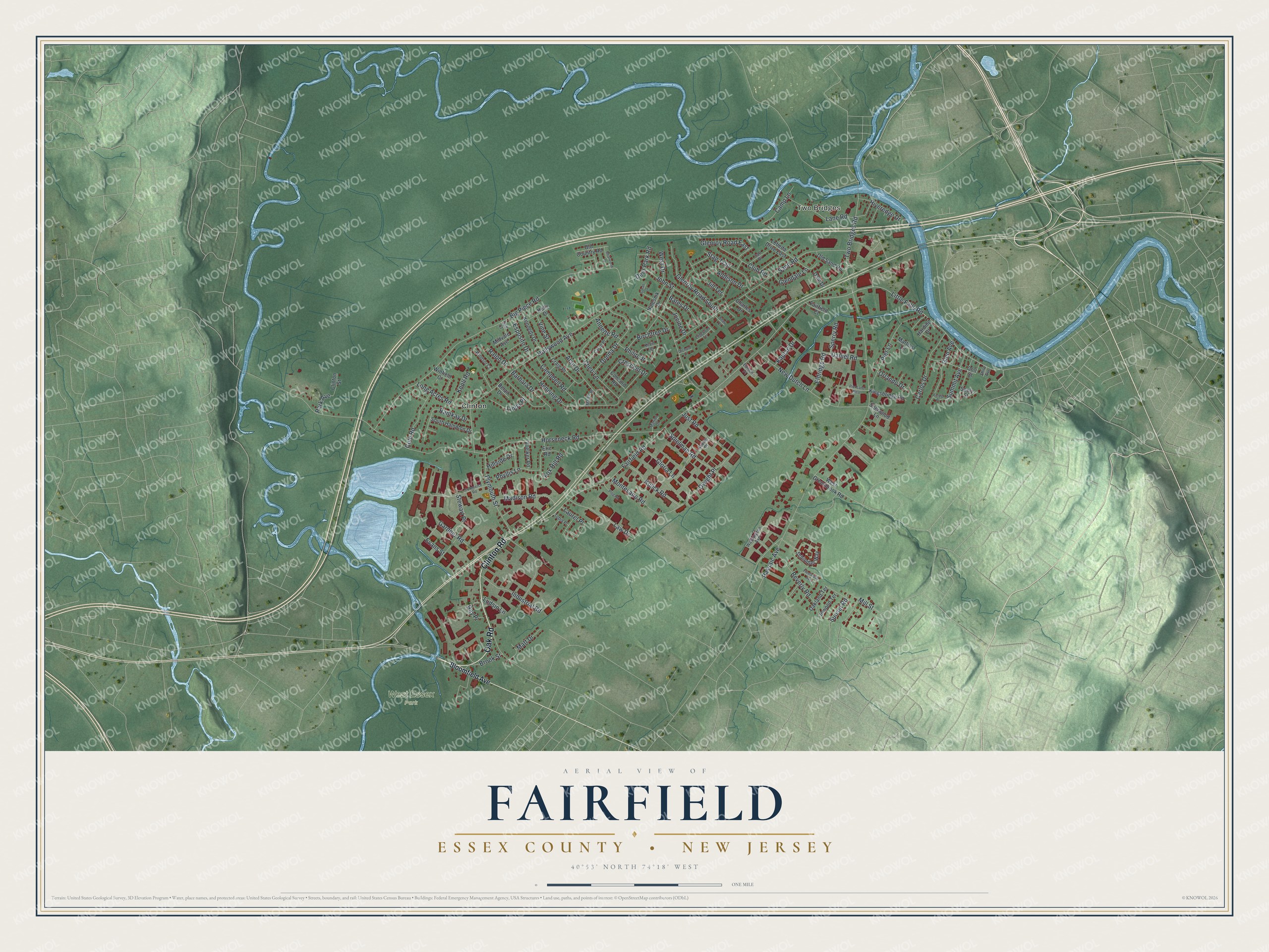 Watermarked full-map preview of Fairfield, New Jersey