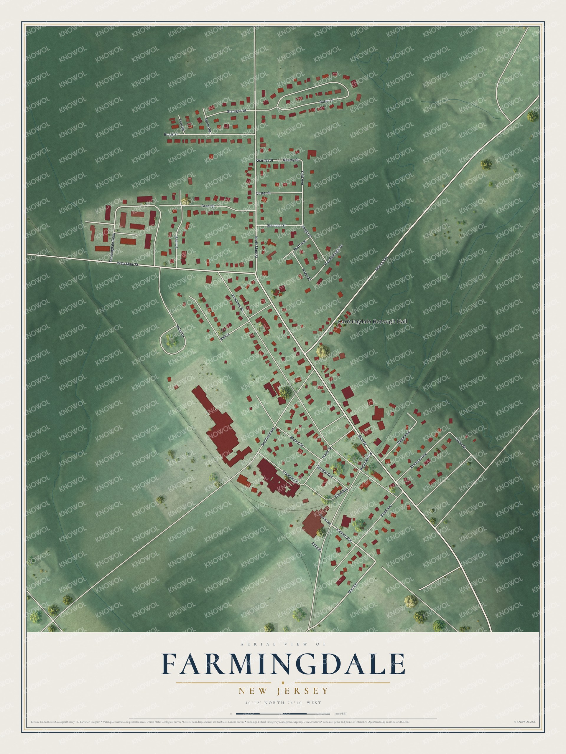 Watermarked full-map preview of Farmingdale, New Jersey
