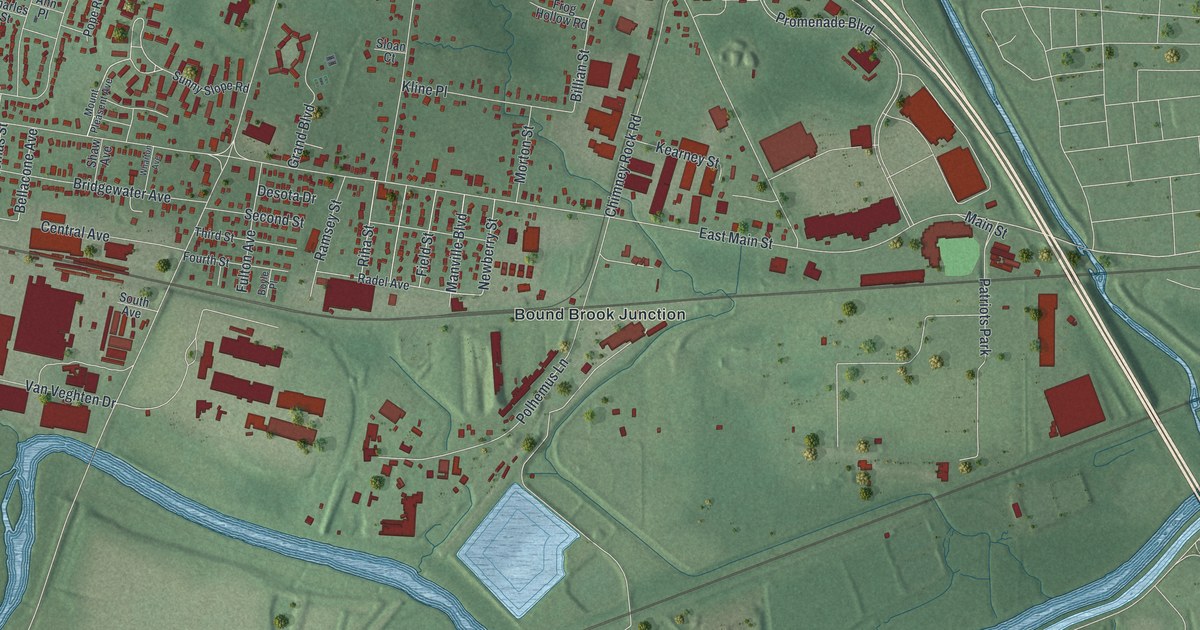 Map of Finderne, New Jersey