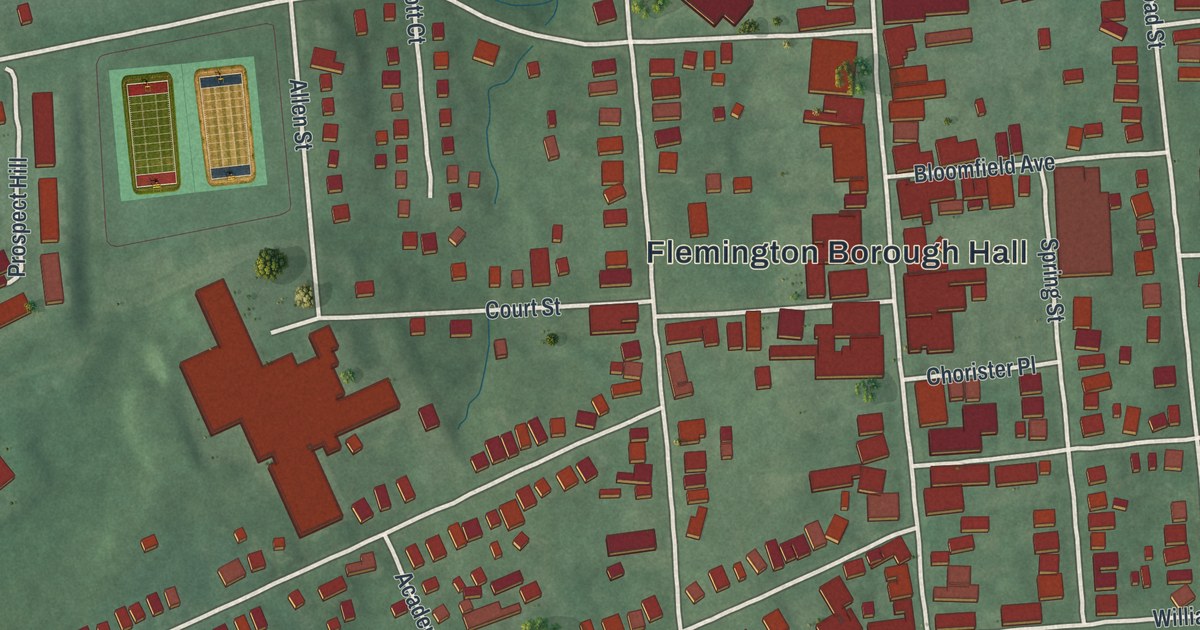 Map of Flemington, New Jersey