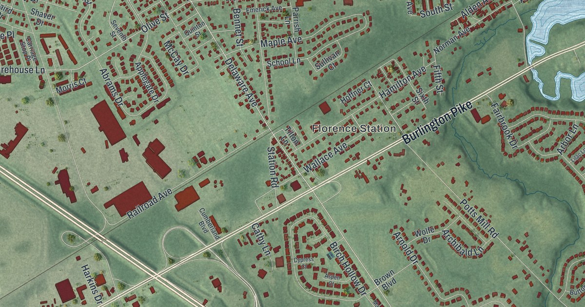 Map of Florence, New Jersey