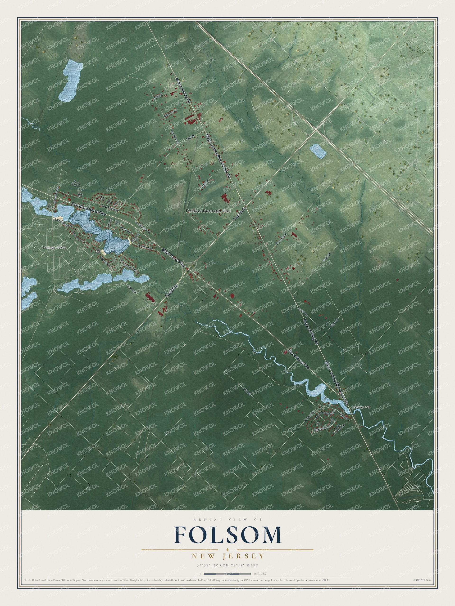 Watermarked full-map preview of Folsom, New Jersey
