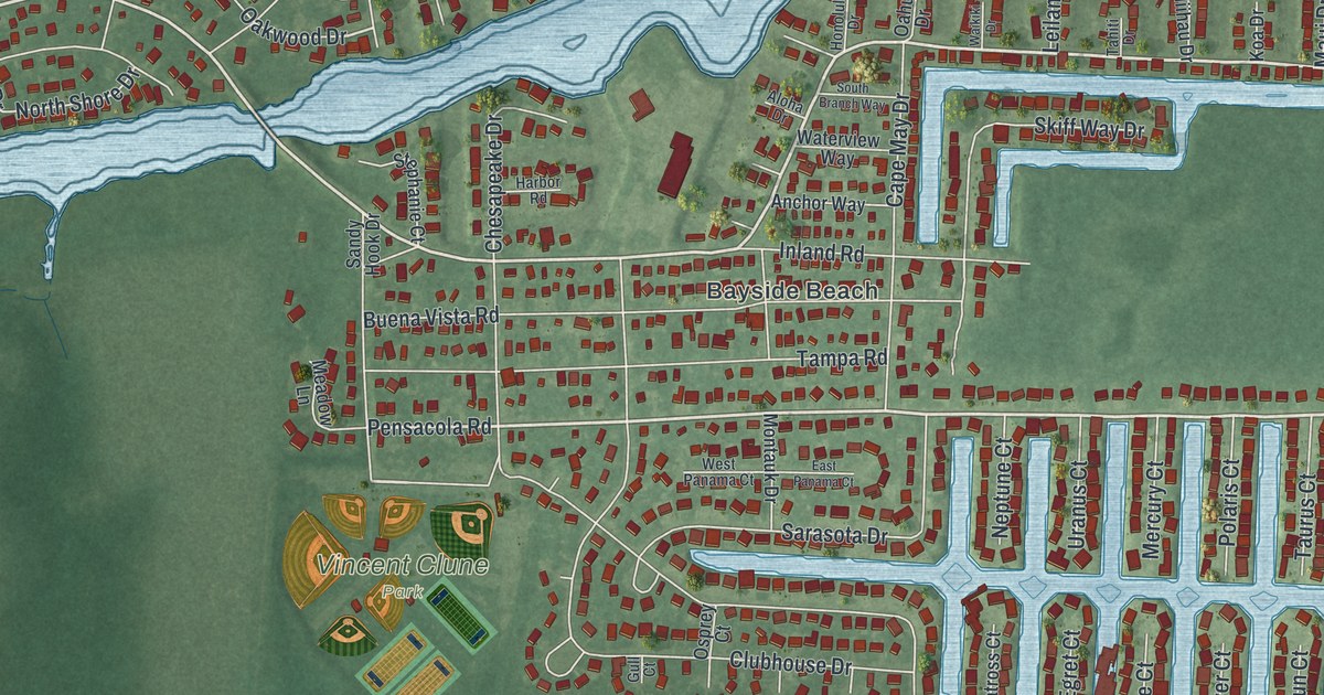 Map of Forked River, New Jersey