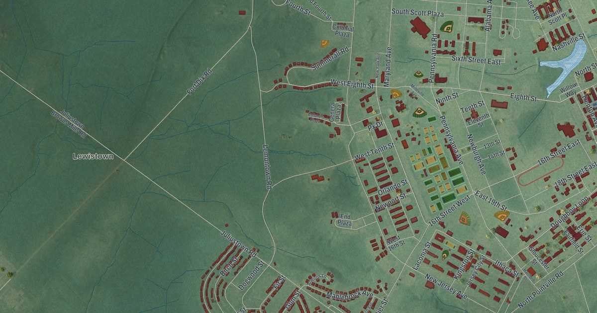 Map of Fort Dix, New Jersey