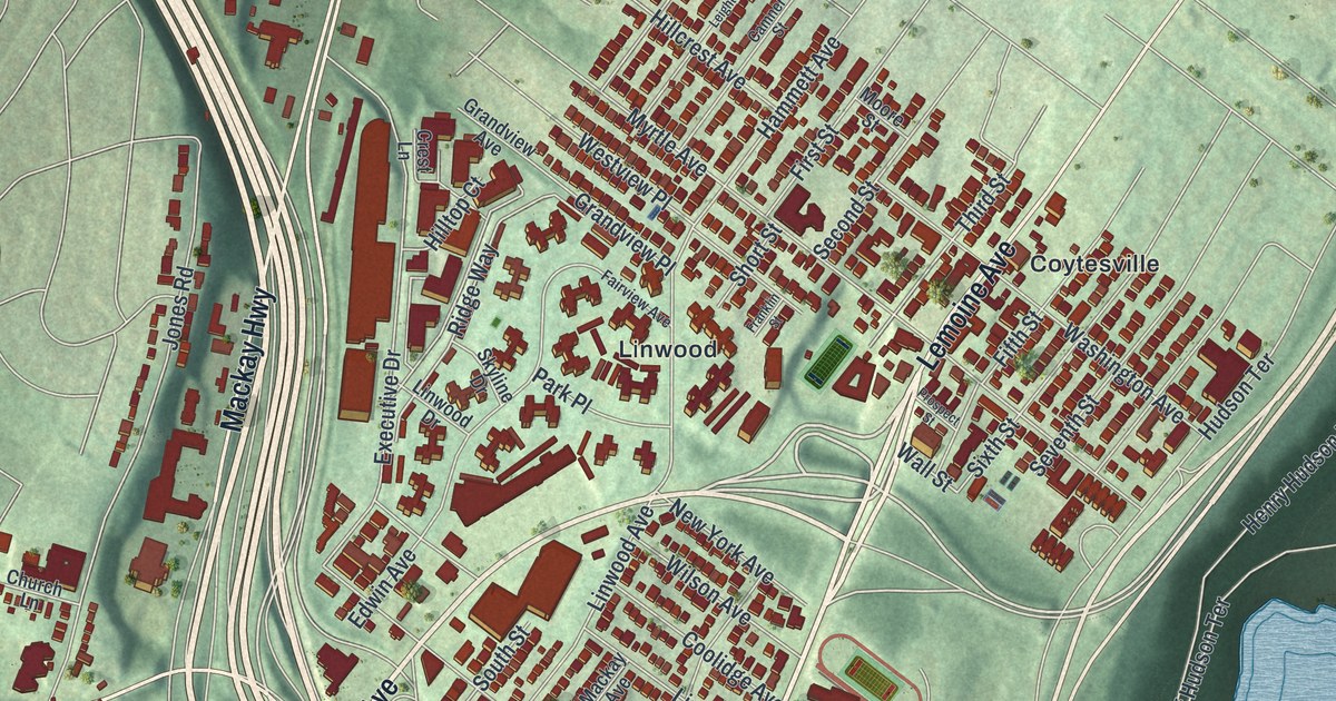 Map of Fort Lee, New Jersey