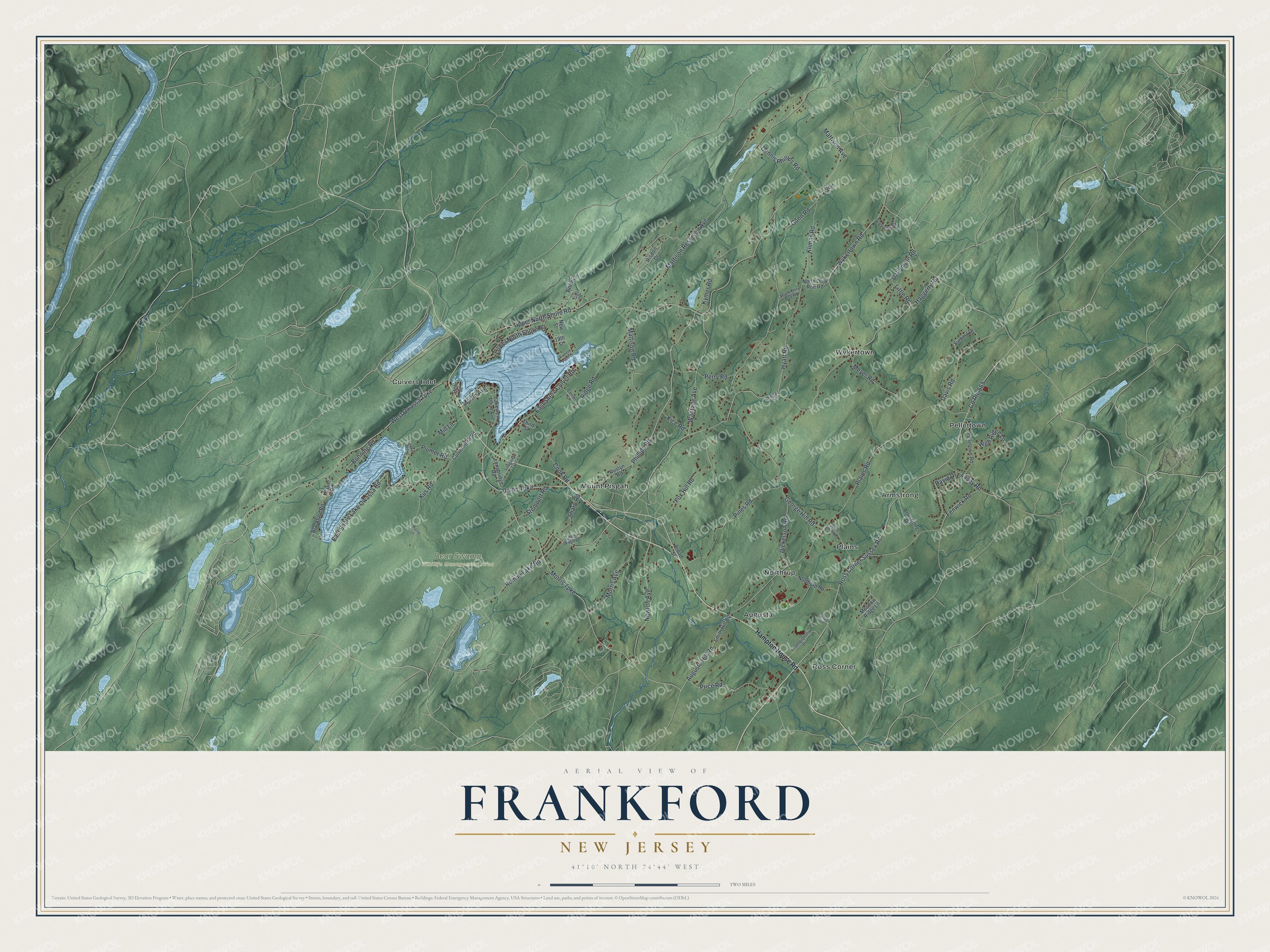 Watermarked full-map preview of Frankford, New Jersey