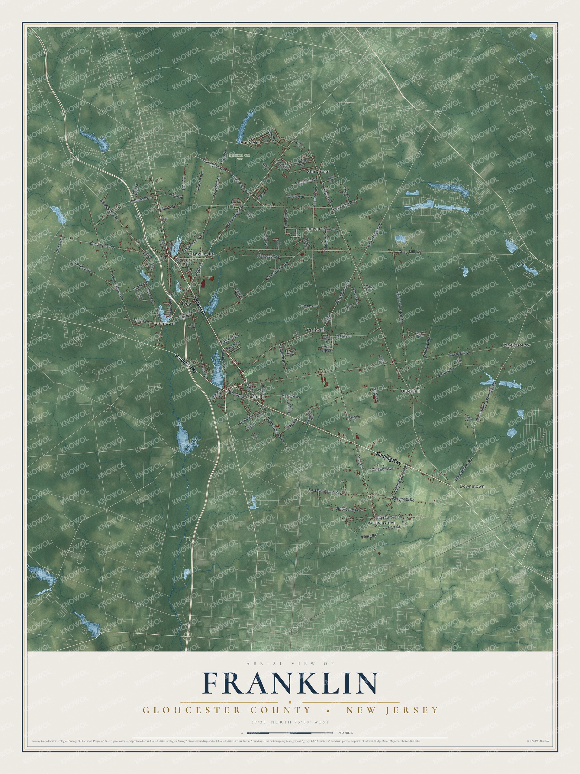 Watermarked full-map preview of Franklin, New Jersey