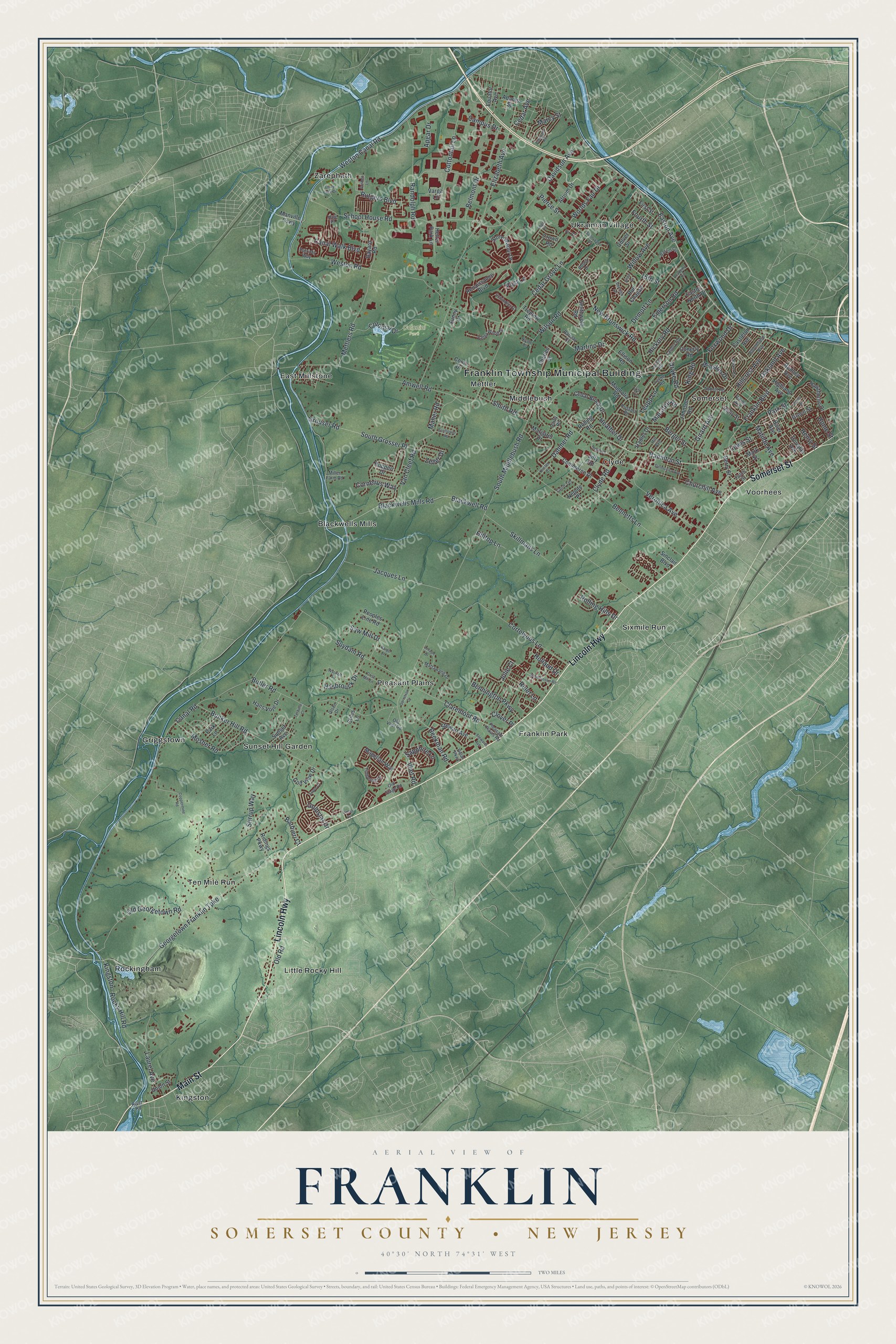 Watermarked full-map preview of Franklin, New Jersey