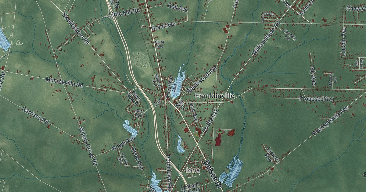 Map of Franklin, Gloucester County, New Jersey