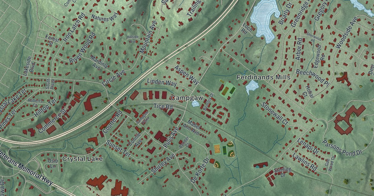 Map of Franklin Lakes, New Jersey