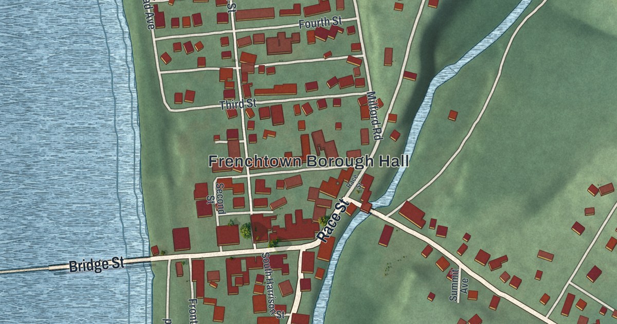 Map of Frenchtown, New Jersey